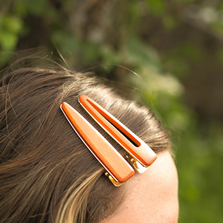 Wooden Hair Clips (2pcs)