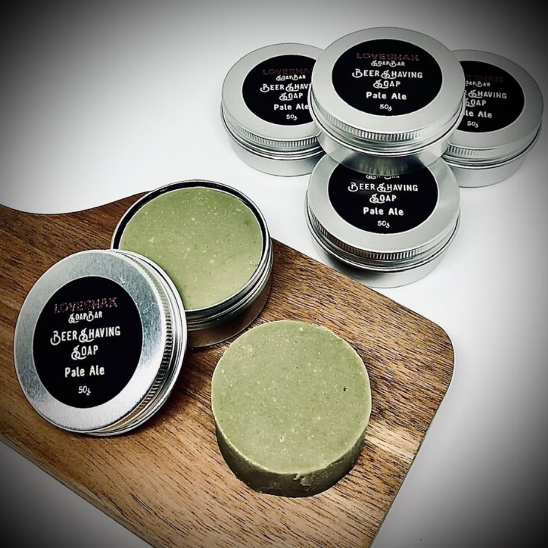 Pale Ale Shave Soap + Shaving Brush