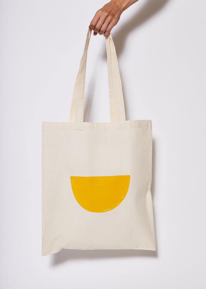 Reusable Calico Tote Bag - Turmeric half moon-Every Sunday